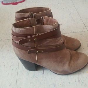 Faux Suede ankle boots